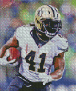 Alvin Kamara New Orleans Saints Team Player Diamond Painting