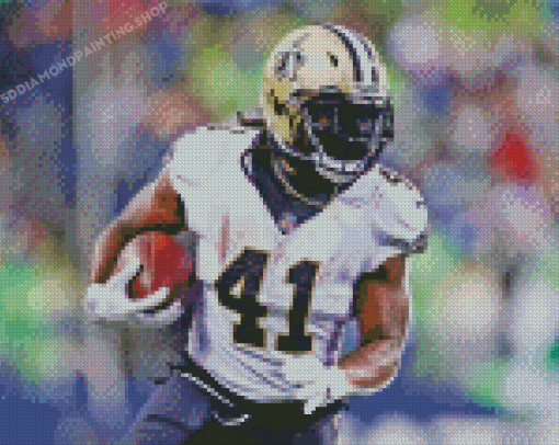 Alvin Kamara New Orleans Saints Team Player Diamond Painting