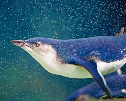 Australian Fairy Penguin Underwater Diamond Painting