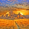 Badlands National Park Landscape Sunset Diamond Painting