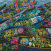 Bangkok Floating Market In Thailand Diamond Painting