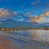 Beautiful Beach In Hanalei Bay Hawaii Diamond Painting