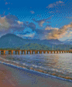 Beautiful Beach In Hanalei Bay Hawaii Diamond Painting