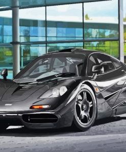 Black McLaren F1 Car Diamond Painting