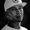 Black And White Lewis Hamilton Diamond Painting