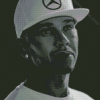 Black And White Lewis Hamilton Diamond Painting