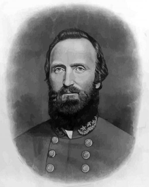 Black And White Stonewall Jackson Art Diamond Painting