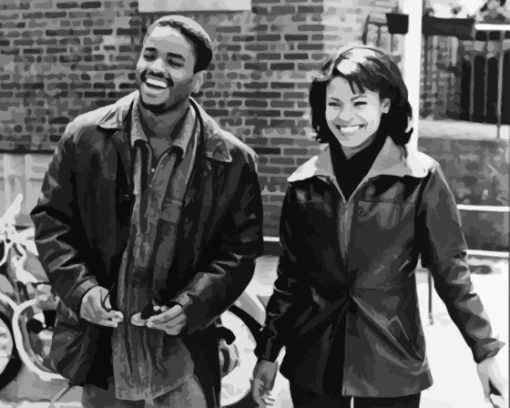 Black And White Love Jones Characters Diamond Painting