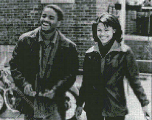 Black And White Love Jones Characters Diamond Painting