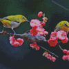 Blossom And Yellow Birds Diamond Painting