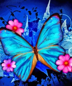 Blue Buttefly Art Diamond Painting