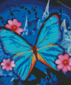 Blue Buttefly Art Diamond Painting