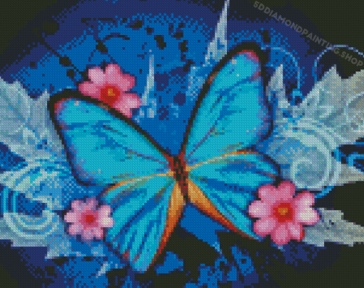 Blue Buttefly Art Diamond Painting