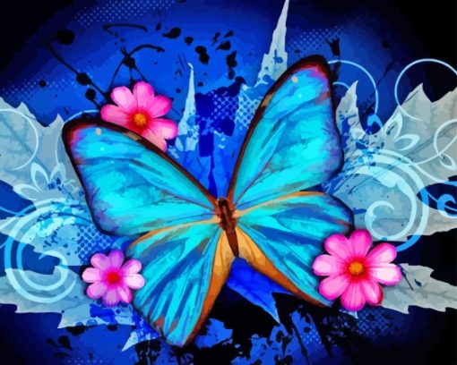 Blue Buttefly Art Diamond Painting