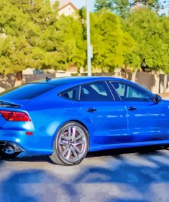 Blue Metallic Audi Car Diamond Painting