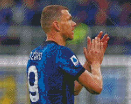 Bosnian Footballer Edin Dzeko Diamond Painting