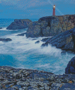 Butt Of Lewis Lighthouse On Cliffs Diamond Painting