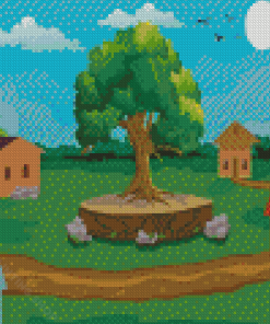 Cartoon Village Diamond Painting