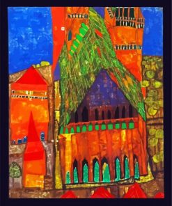 Cathedral I By Hundertwasser Diamond Painting