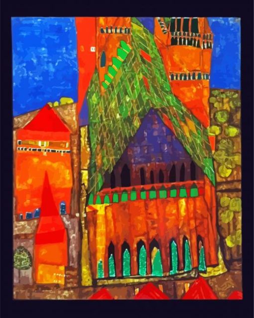 Cathedral I By Hundertwasser Diamond Painting