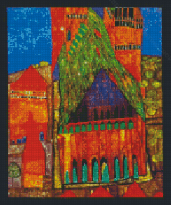 Cathedral I By Hundertwasser Diamond Painting