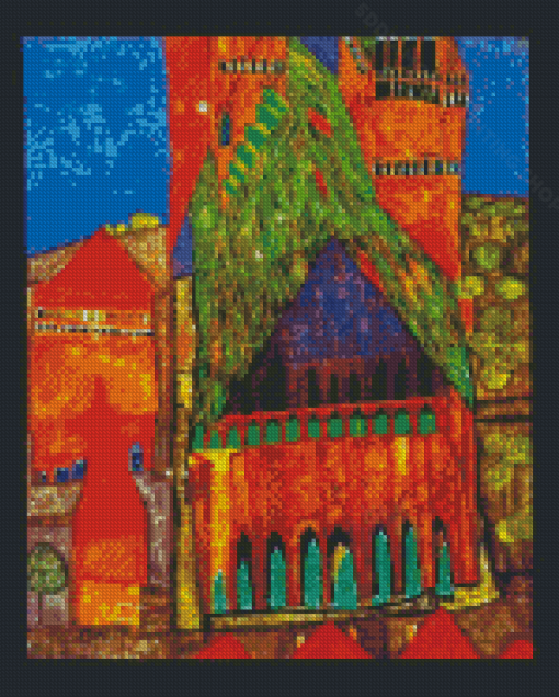 Cathedral I By Hundertwasser Diamond Painting