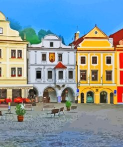 Cesky Krumlov Old Town Square Diamond Painting