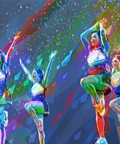 Cheerleaders Pop Art Diamond Painting