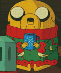 Christmas Jake The Dog Diamond Painting