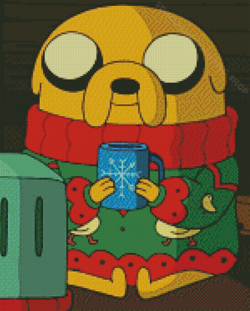 Christmas Jake The Dog Diamond Painting