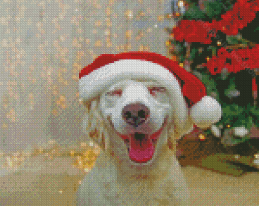 Christmas Dog Diamond Painting