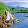 Creek Falls And Snake River Idaho Landscape Diamond Painting