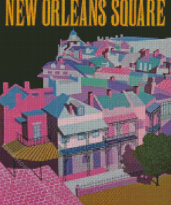 Disneyland New Orleans Square Poster Diamond Painting