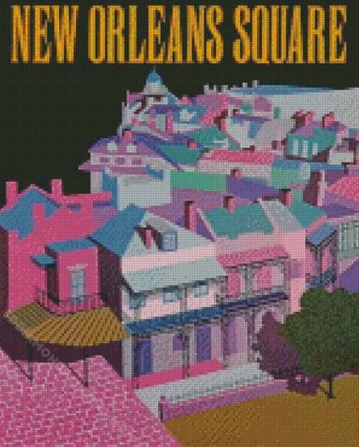 Disneyland New Orleans Square Poster Diamond Painting