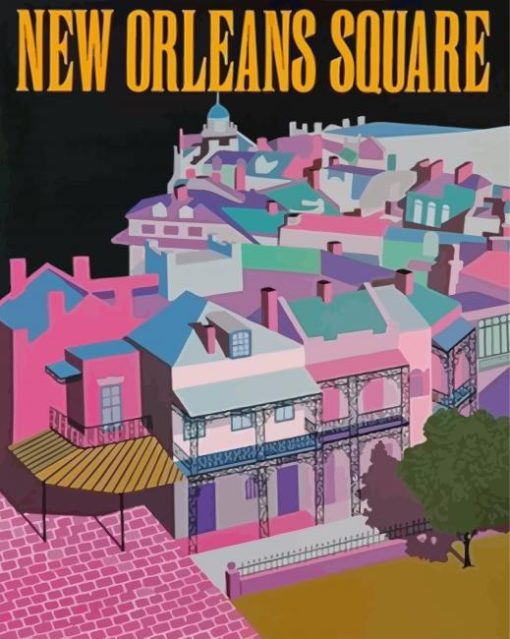 Disneyland New Orleans Square Poster Diamond Painting