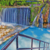 Edessa Waterfalls Greece Diamond Painting