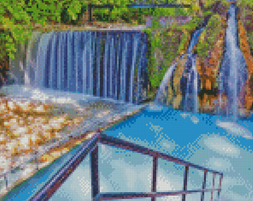 Edessa Waterfalls Greece Diamond Painting