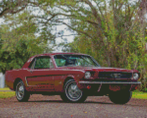 Ford Mustang 65 Car Diamond Painting