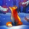 Fox Snow Animal Diamond Painting