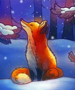 Fox Snow Animal Diamond Painting