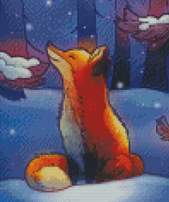 Fox Snow Animal Diamond Painting