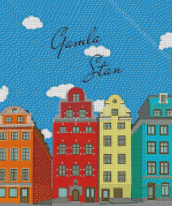 Gamla Stan Stockholm Poster Diamond Painting