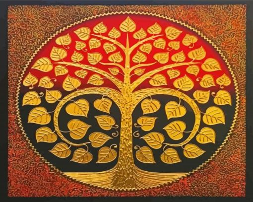 Golden Tree Diamond Painting