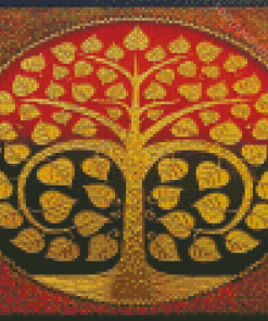 Golden Tree Diamond Painting