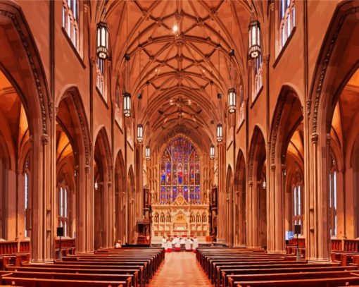 Inside The Trinity Church Diamond Painting