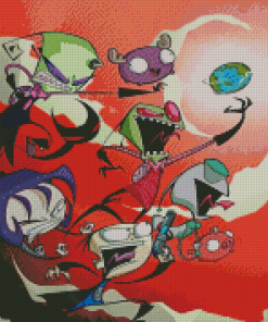 Invasor Zim Characters Diamond Painting