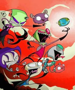 Invasor Zim Characters Diamond Painting