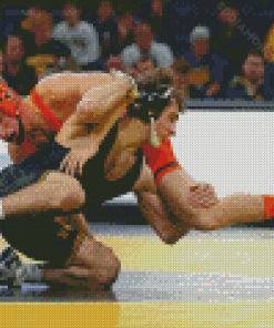 Iowa Hawkeyes Wrestling Match Diamond Painting