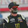 Kurt Busch With Mask And Glasses Diamond Painting