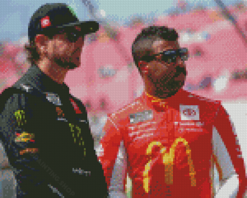 Kurt Busch And Bubba Wallace Diamond Painting